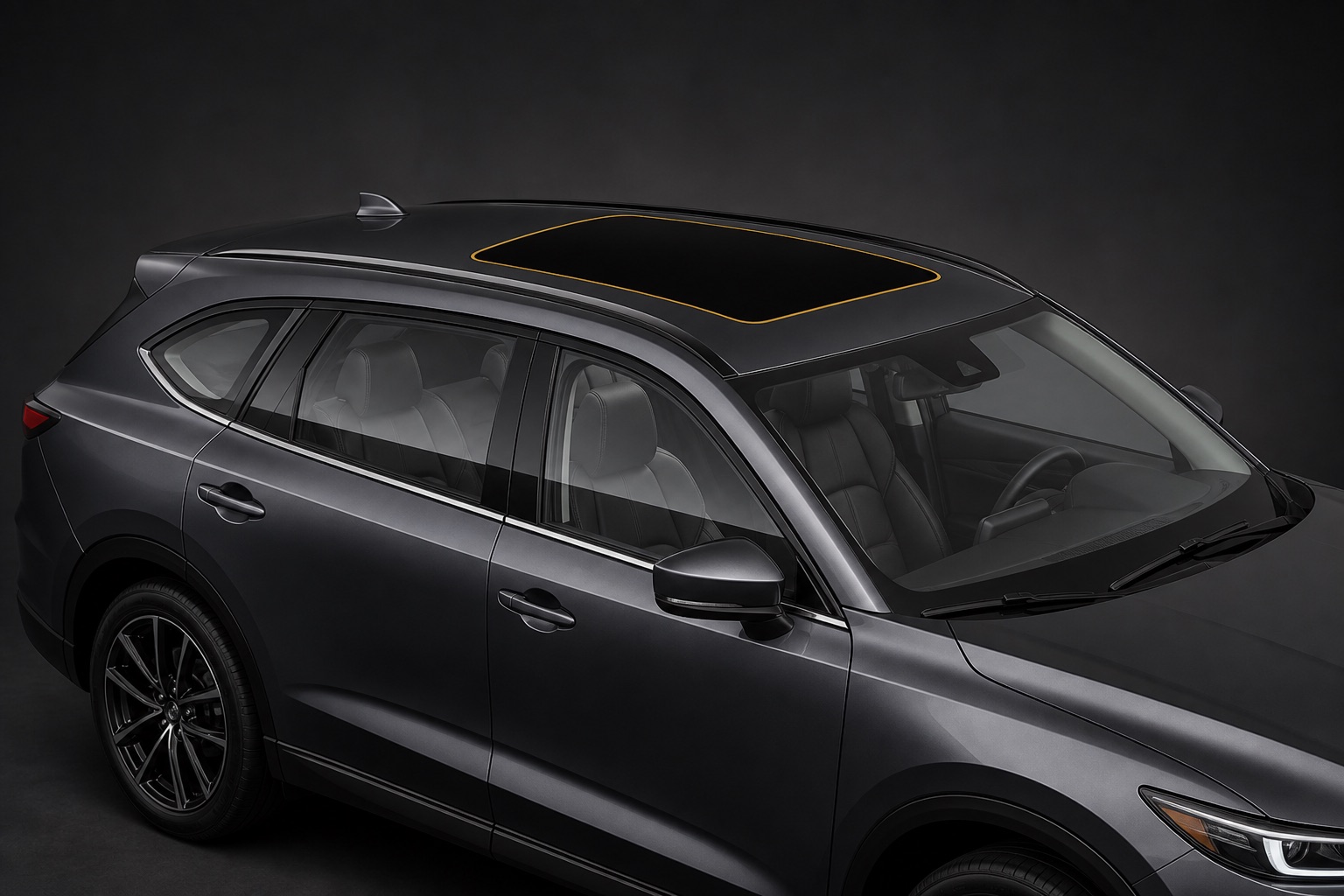 Sunroof tint add-on outlined in gold